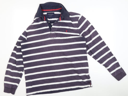 Womens UK L Regular Joules Blue Henley Sweatshirt