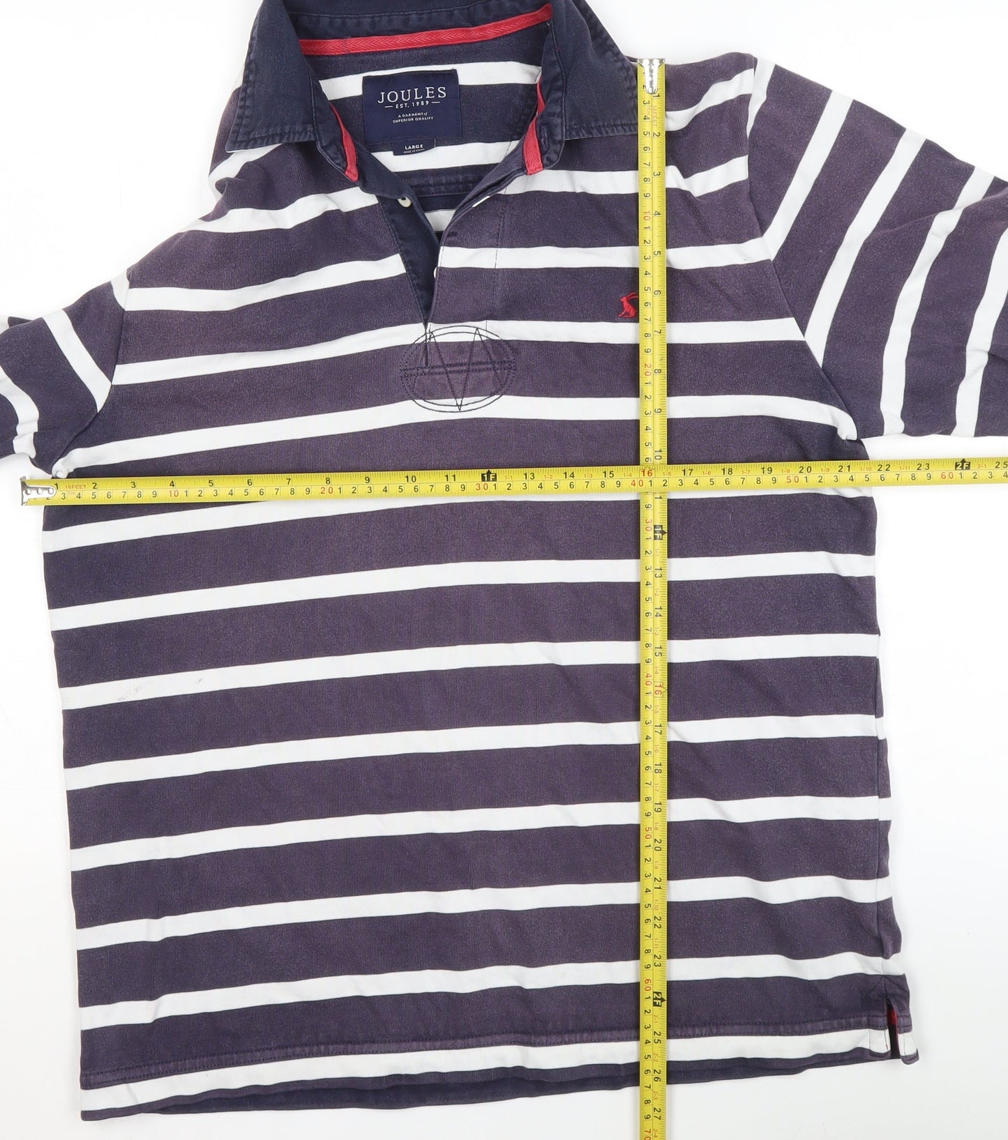 Womens UK L Regular Joules Blue Henley Sweatshirt