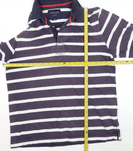 Womens UK L Regular Joules Blue Henley Sweatshirt