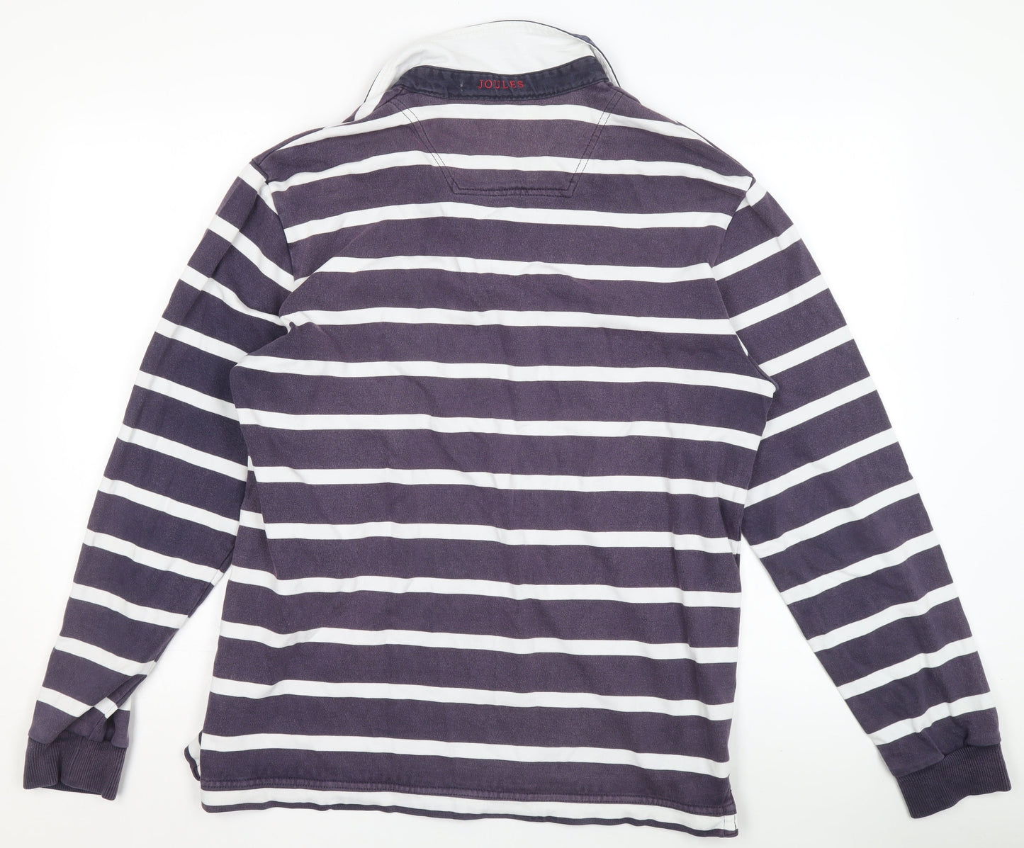 Womens UK L Regular Joules Blue Henley Sweatshirt