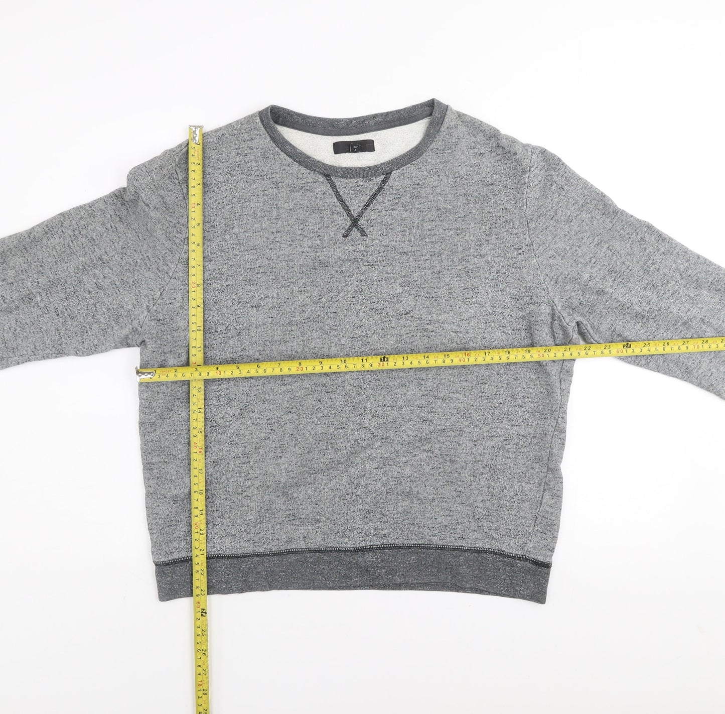 River Island Men’s Grey Cotton Crew Neck Sweatshirt M