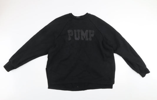 Pump Iron Men's Black Crew Neck Gym Sweatshirt Size S