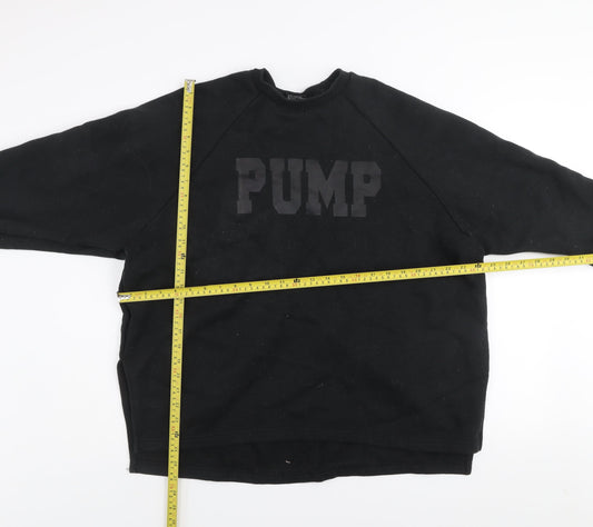 Pump Iron Men's Black Crew Neck Gym Sweatshirt Size S