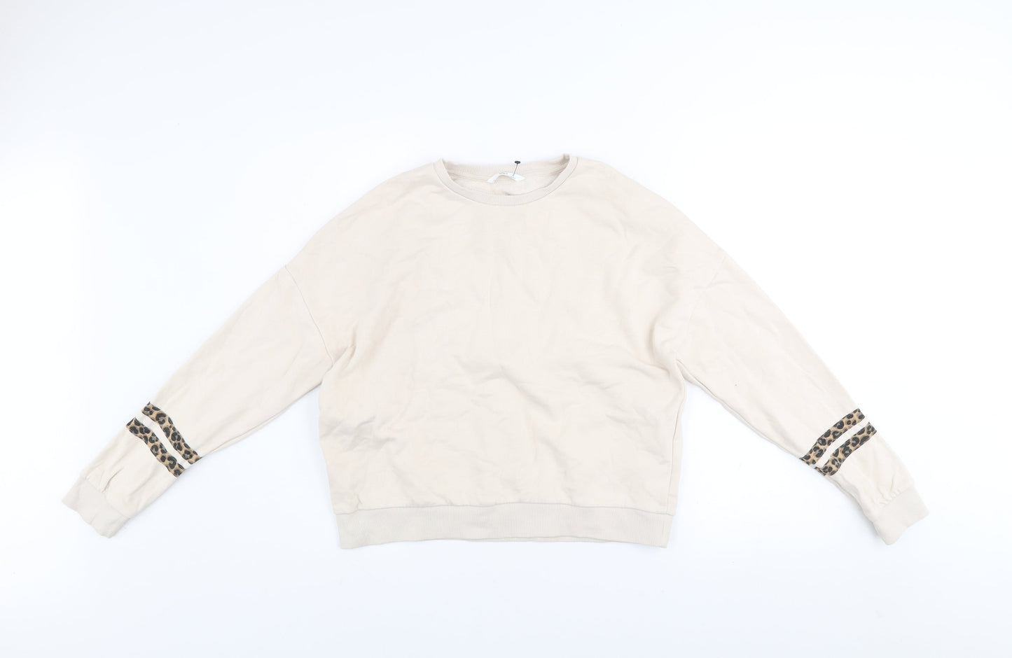 Marks and Spencer Girls Beige Animal Print Pullover Sweatshirt 13-14 Years