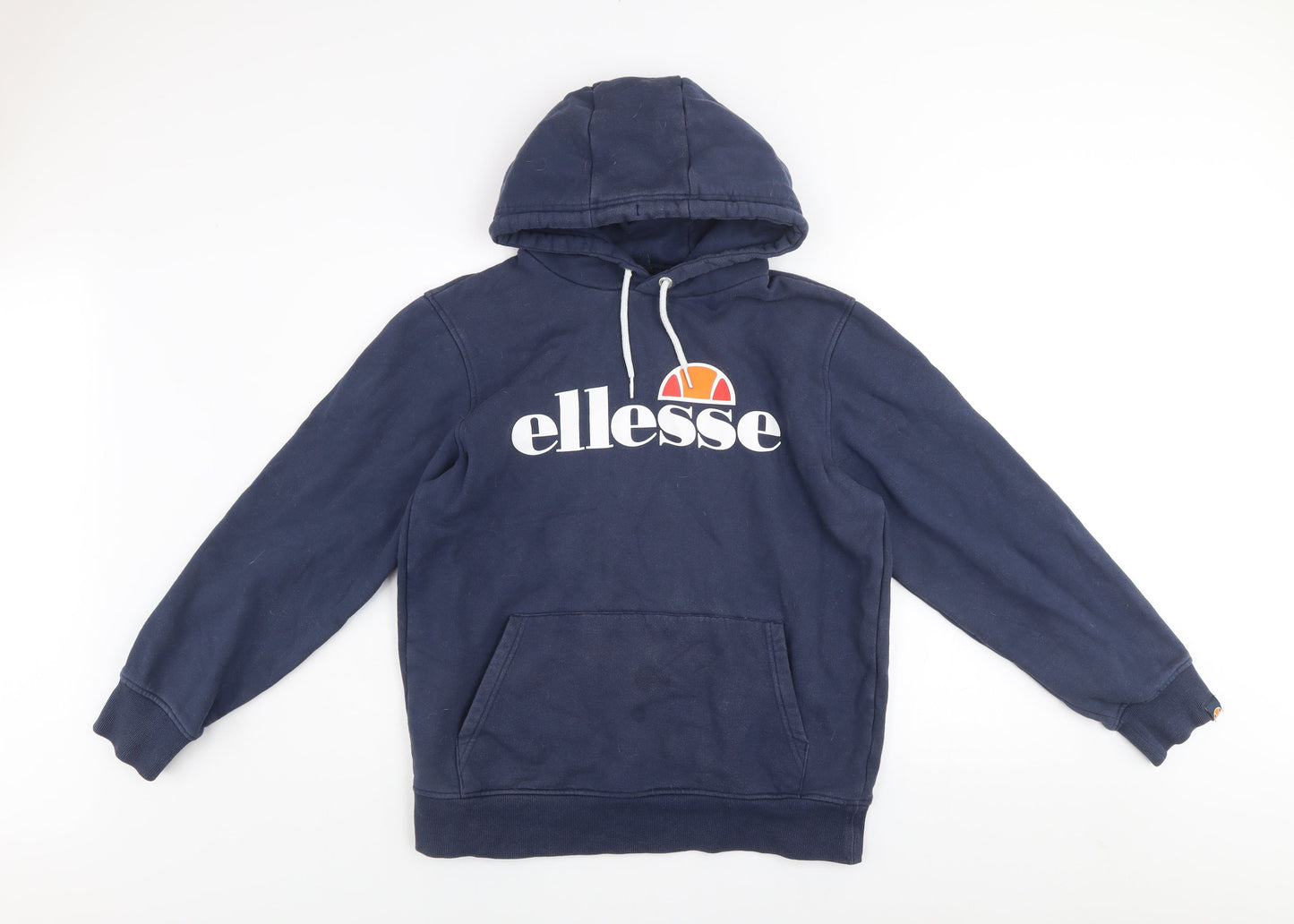 Ellesse Men’s Blue Pullover Hoodie L Fleece Logo Sweatshirt