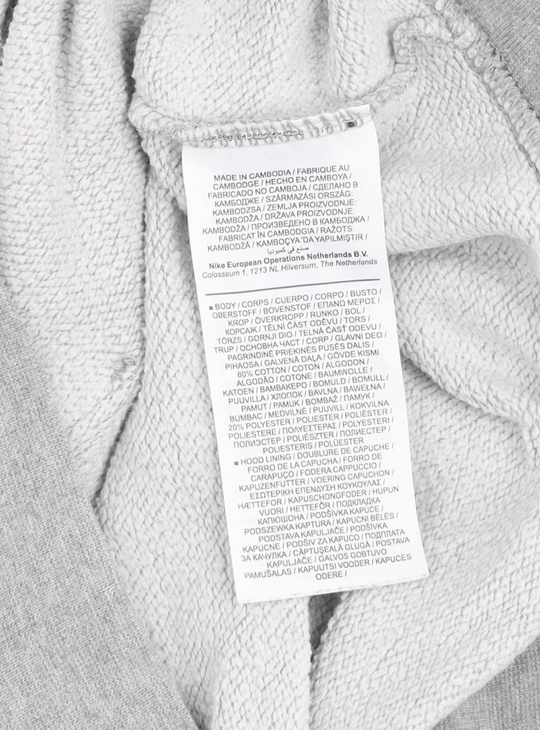 Nike Women Grey Pullover Hoodie XS Cotton Blend Casual Sweatshirt