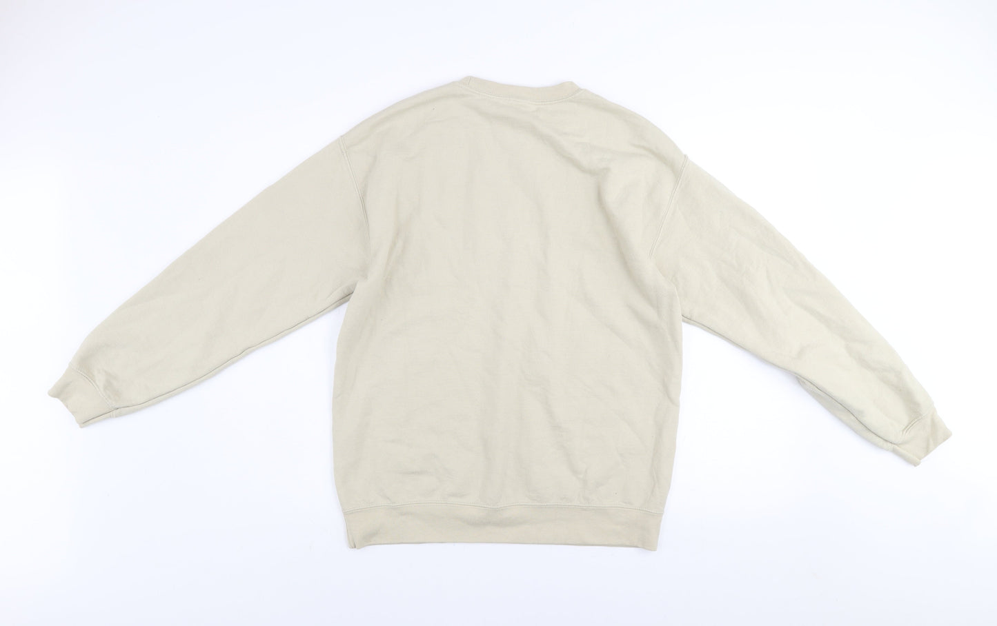 Gildan Men's Beige Funny Christmas Pullover Sweatshirt Size M