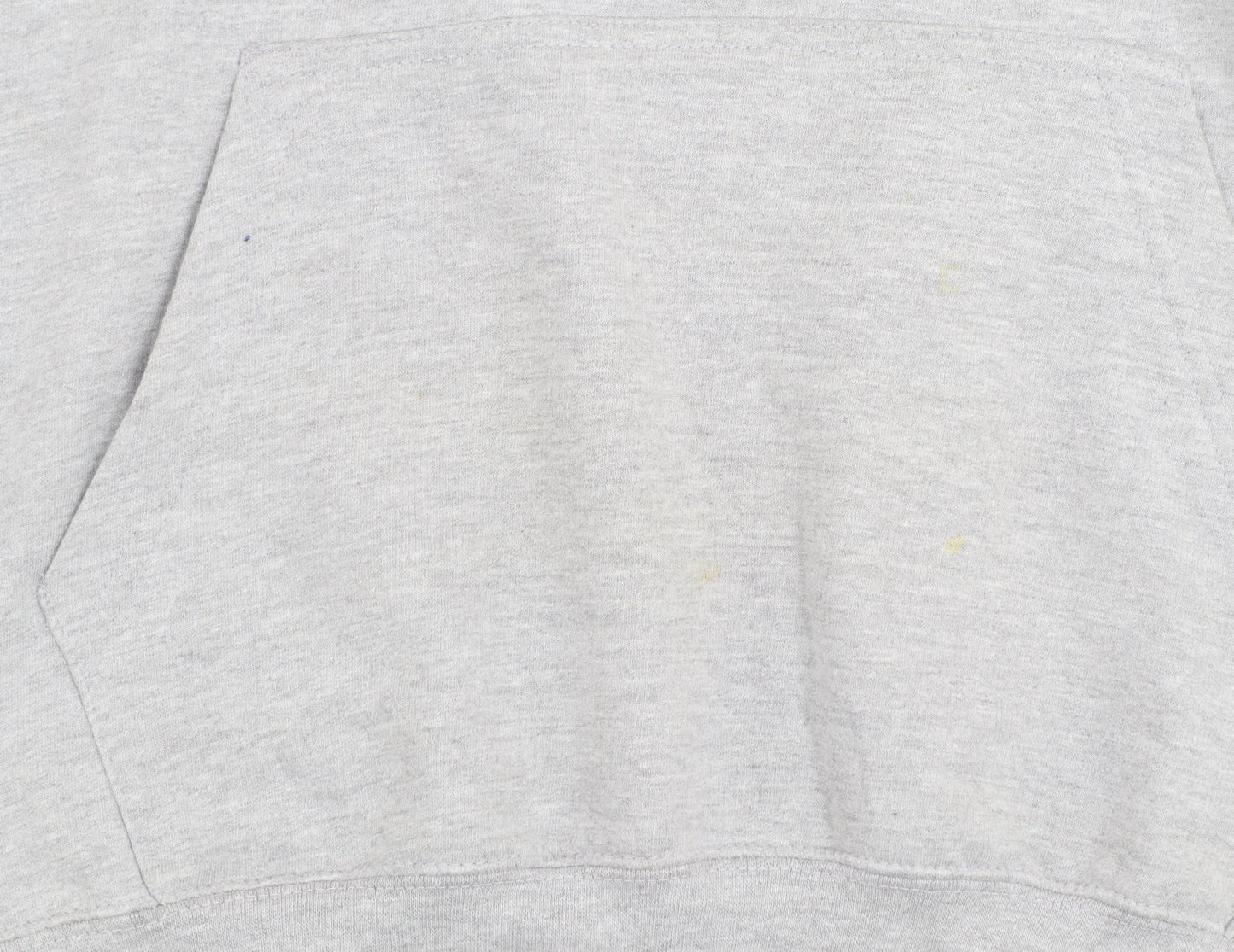 Just Hoods Mens Grey Pullover Hoodie M Blue Lined Hood Logo Print
