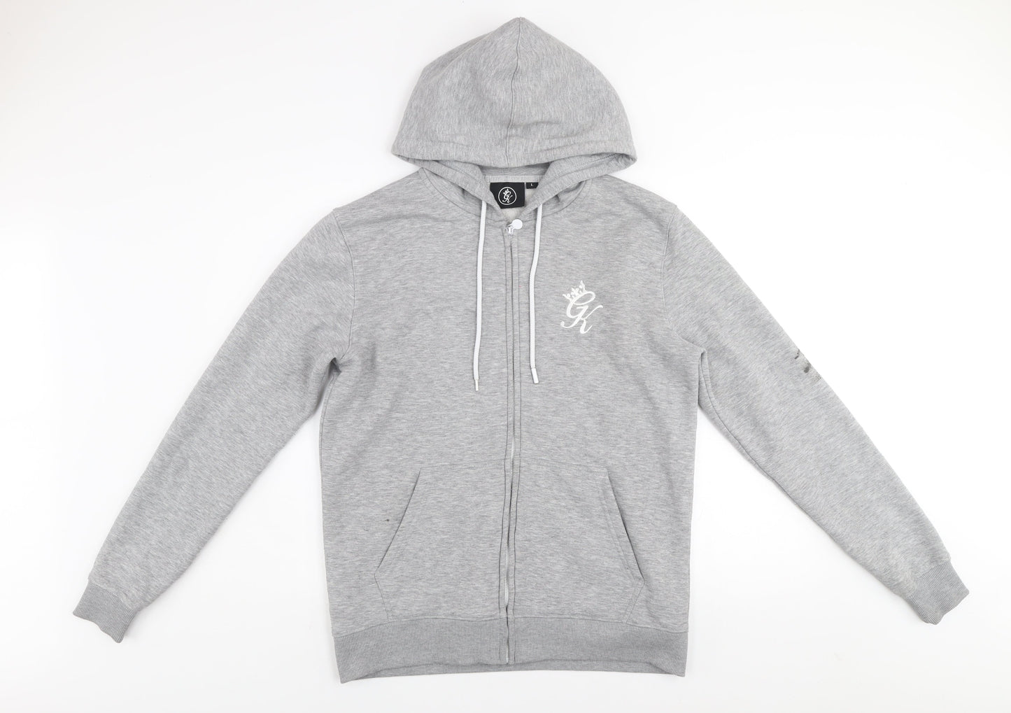 Gym King Men's Grey Large Full Zip Hoodie Jacket