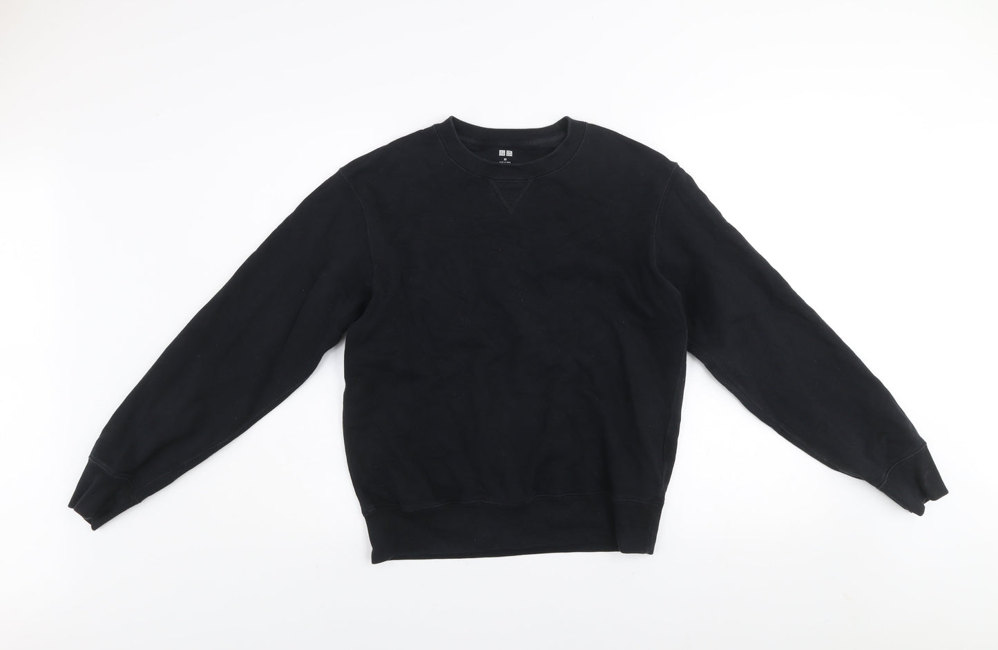 Uniqlo Men’s Black XS Pullover Crew Neck Cotton Sweatshirt