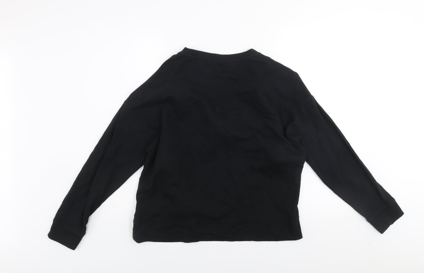 Marks and Spencer Women Black Size 14 Pom Pom Pullover Sweatshirt