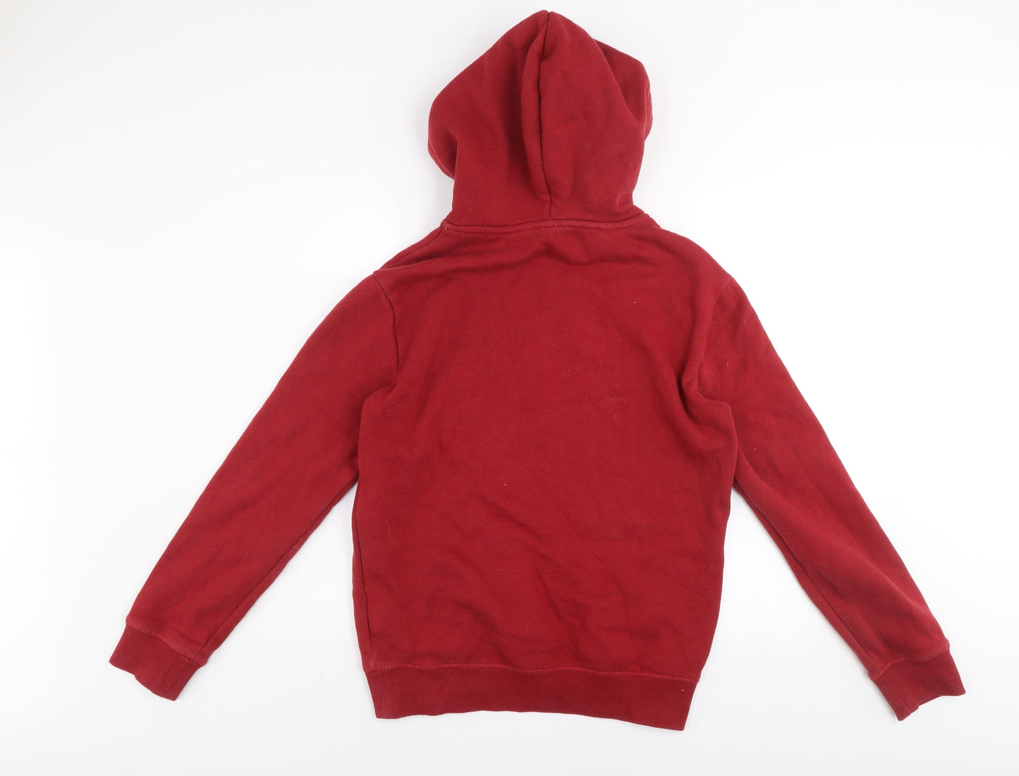 Superdry Men Red Pullover Hoodie Size S Regular Fit Fleece
