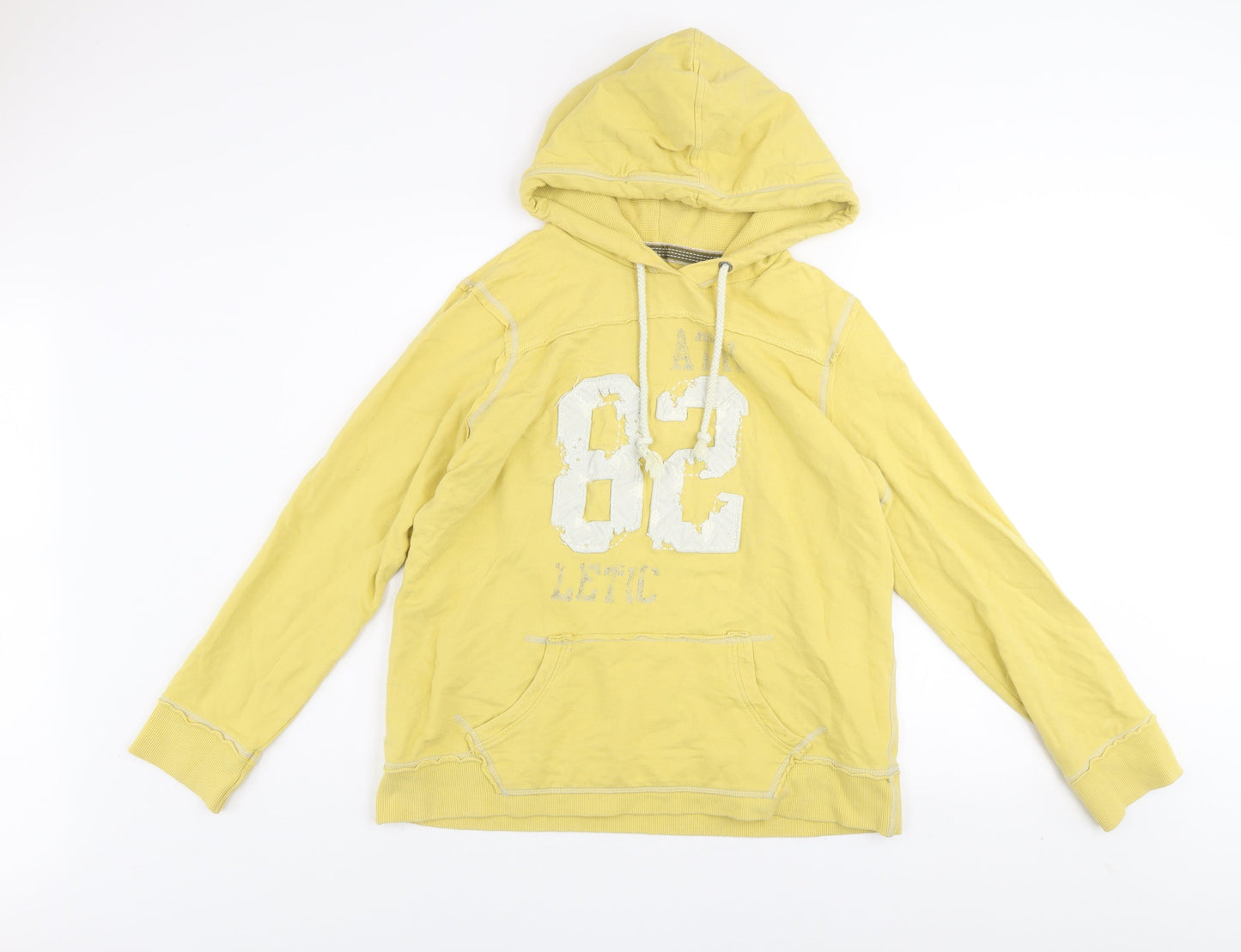 Next Women’s Yellow Hoodie Size 18 Cotton Pullover Graphic Print