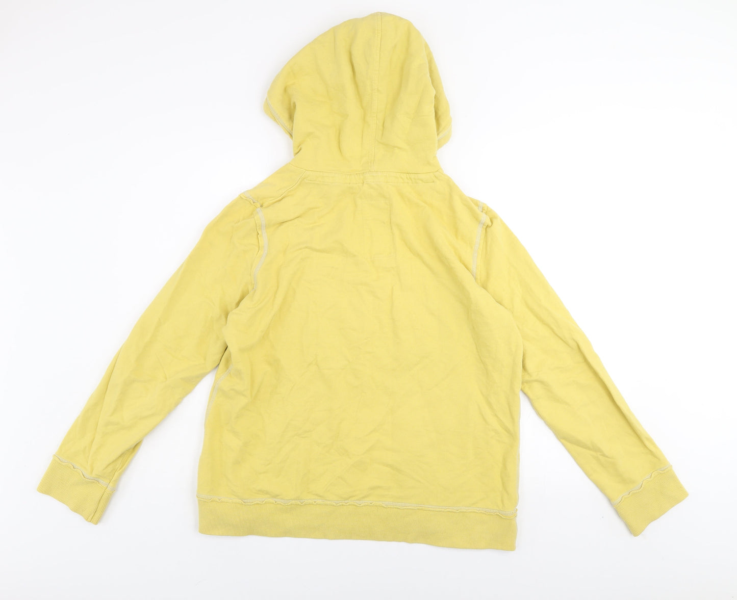 Next Women’s Yellow Hoodie Size 18 Cotton Pullover Graphic Print