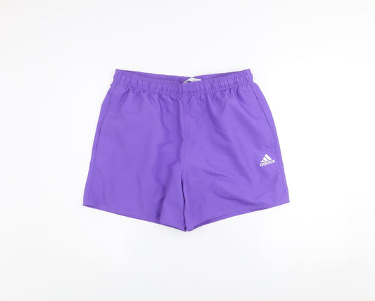 Adidas Mens Purple Activewear Shorts M Lightweight Quick Dry