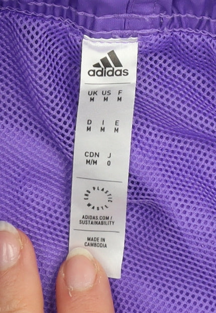 Adidas Mens Purple Activewear Shorts M Lightweight Quick Dry