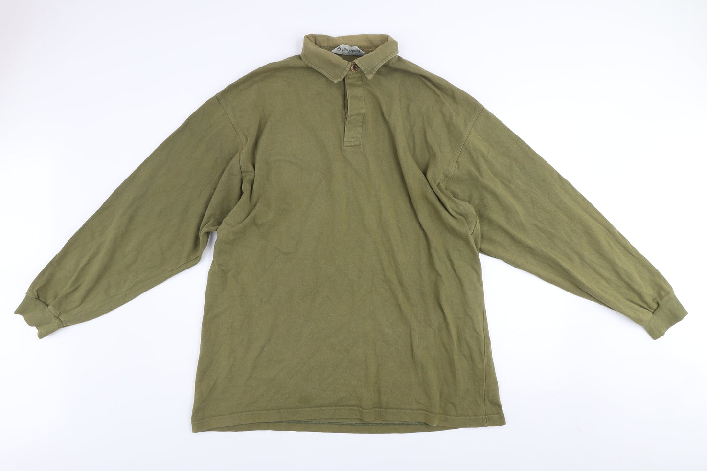 Hawkshead Men's Green XL Long Sleeve Cotton Button-Up Shirt