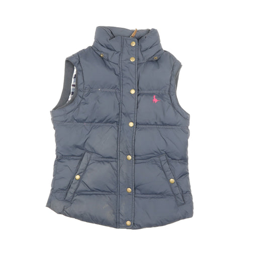Womens UK Size 8 Regular Jack Wills Blue Polyester Waistcoat