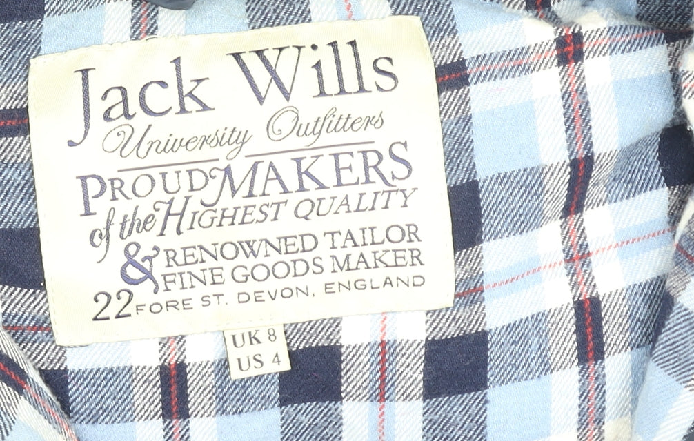 Womens UK Size 8 Regular Jack Wills Blue Polyester Waistcoat