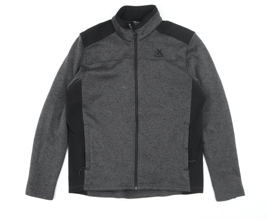 Zead Xposur Men's Grey Full Zip Fleece Jacket Size L Regular Fit