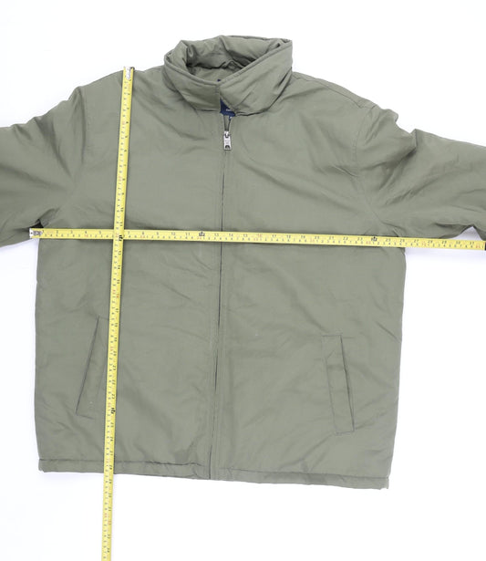 James Pringle Men's Green XL Puffer Jacket Full Zip Insulated