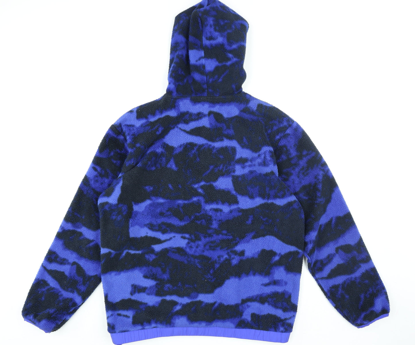 Adidas Men's Blue Fleece Pullover Hoodie Size M Outdoor Sportswear