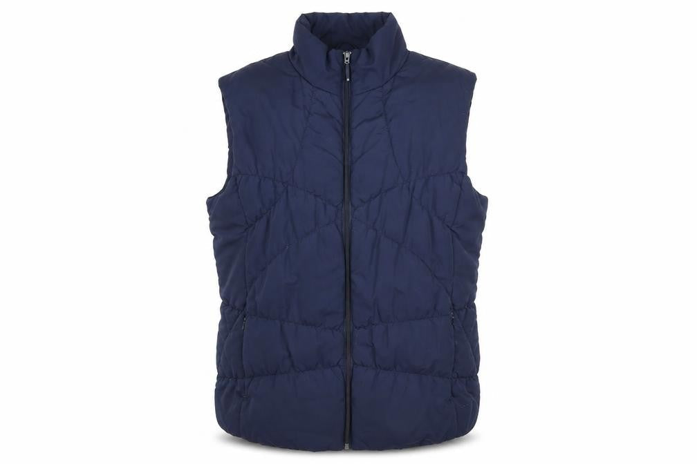 Tu Men Blue Puffer Waistcoat Size 20 Quilted Zip Lightweight Vest