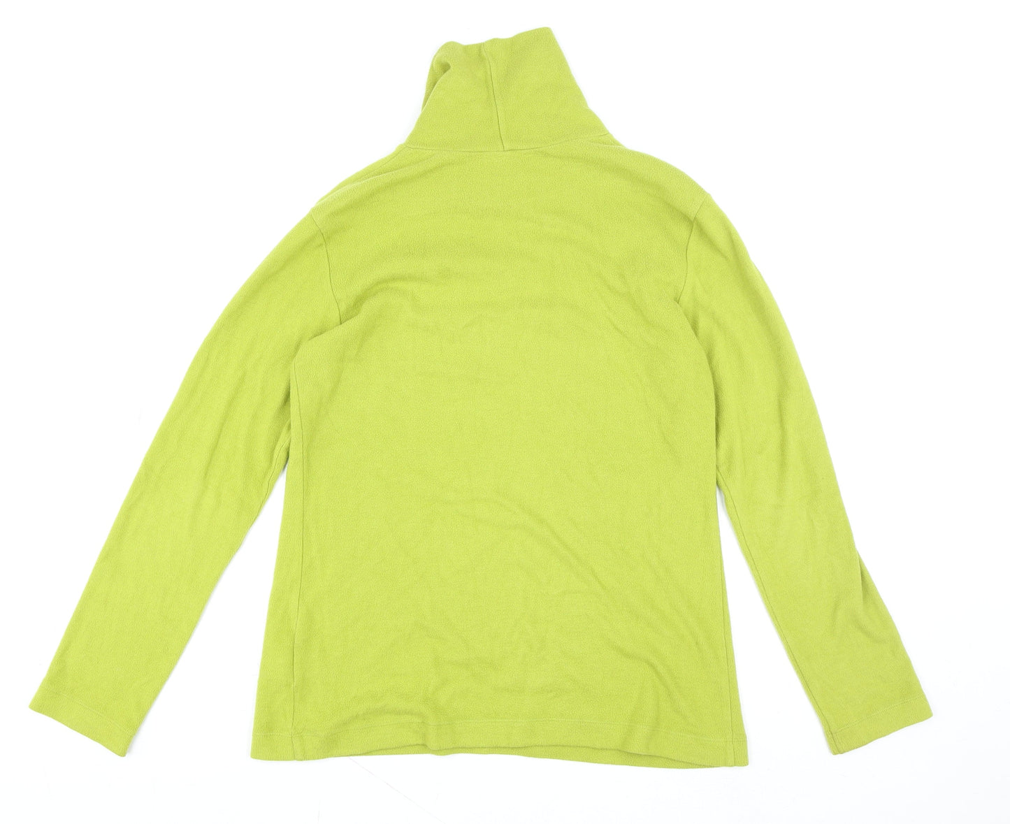 Uniqlo Men Green Roll Neck Fleece Pullover Sweatshirt Size L