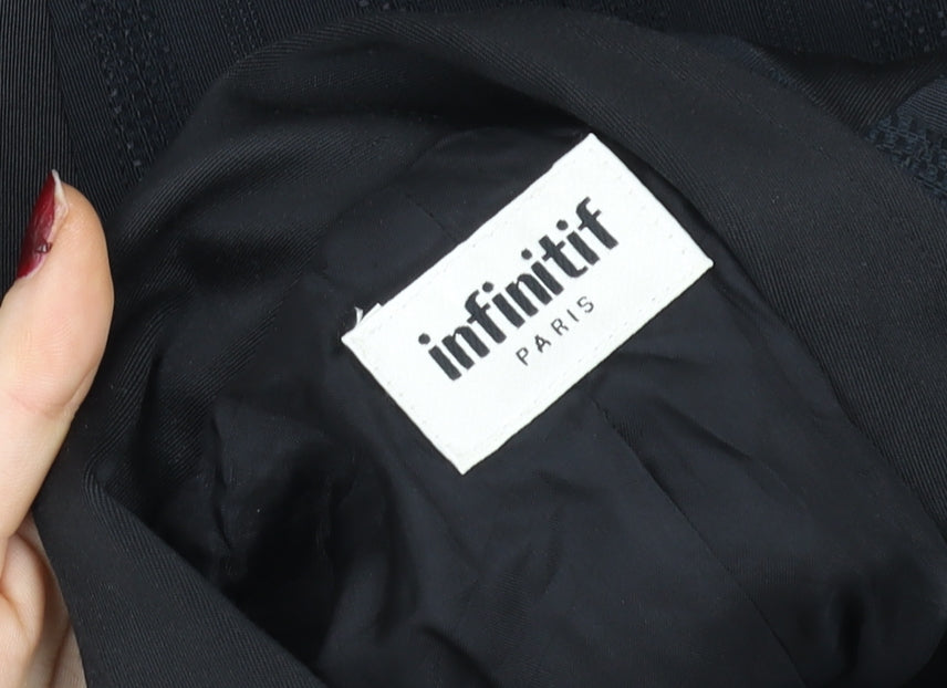 Infinitif Paris Women's Black Size 12 Slim Fit Short Jacket