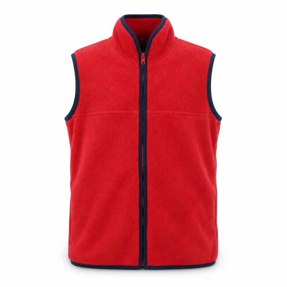 Mini Boden Boys Red Fleece Bodywarmer Waistcoat 11-12 Years Full Zip Polyester