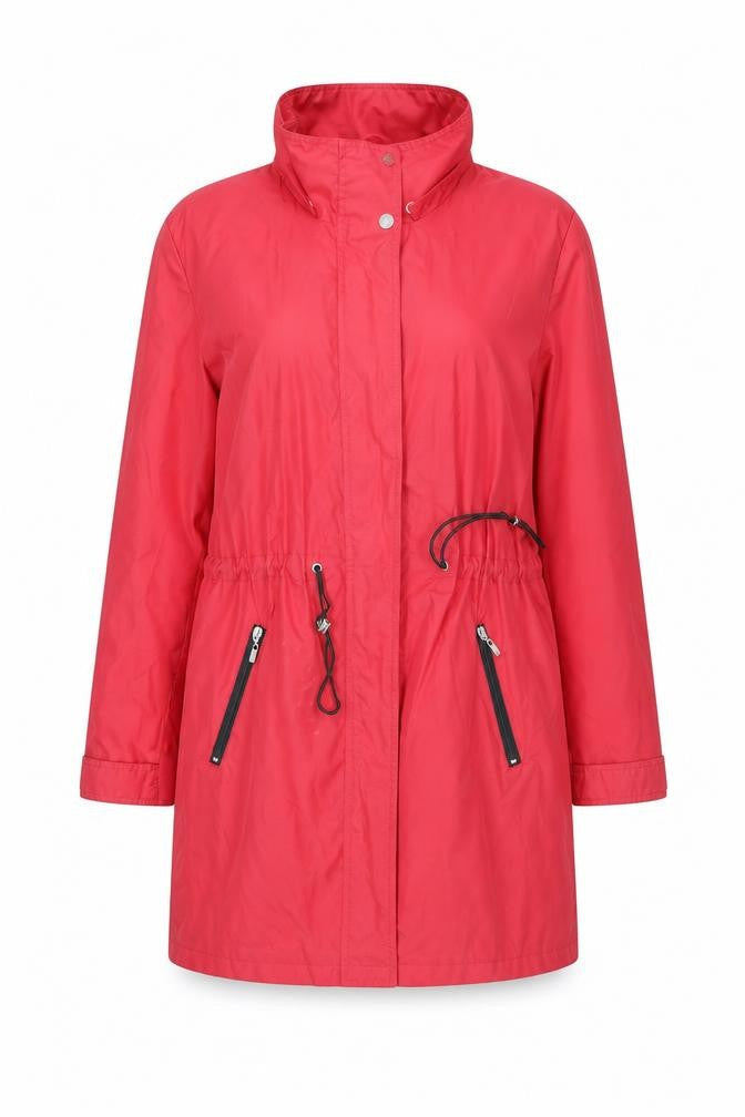 Novelti Women’s Red Parka Jacket XL Long Sleeve Drawstring Waist