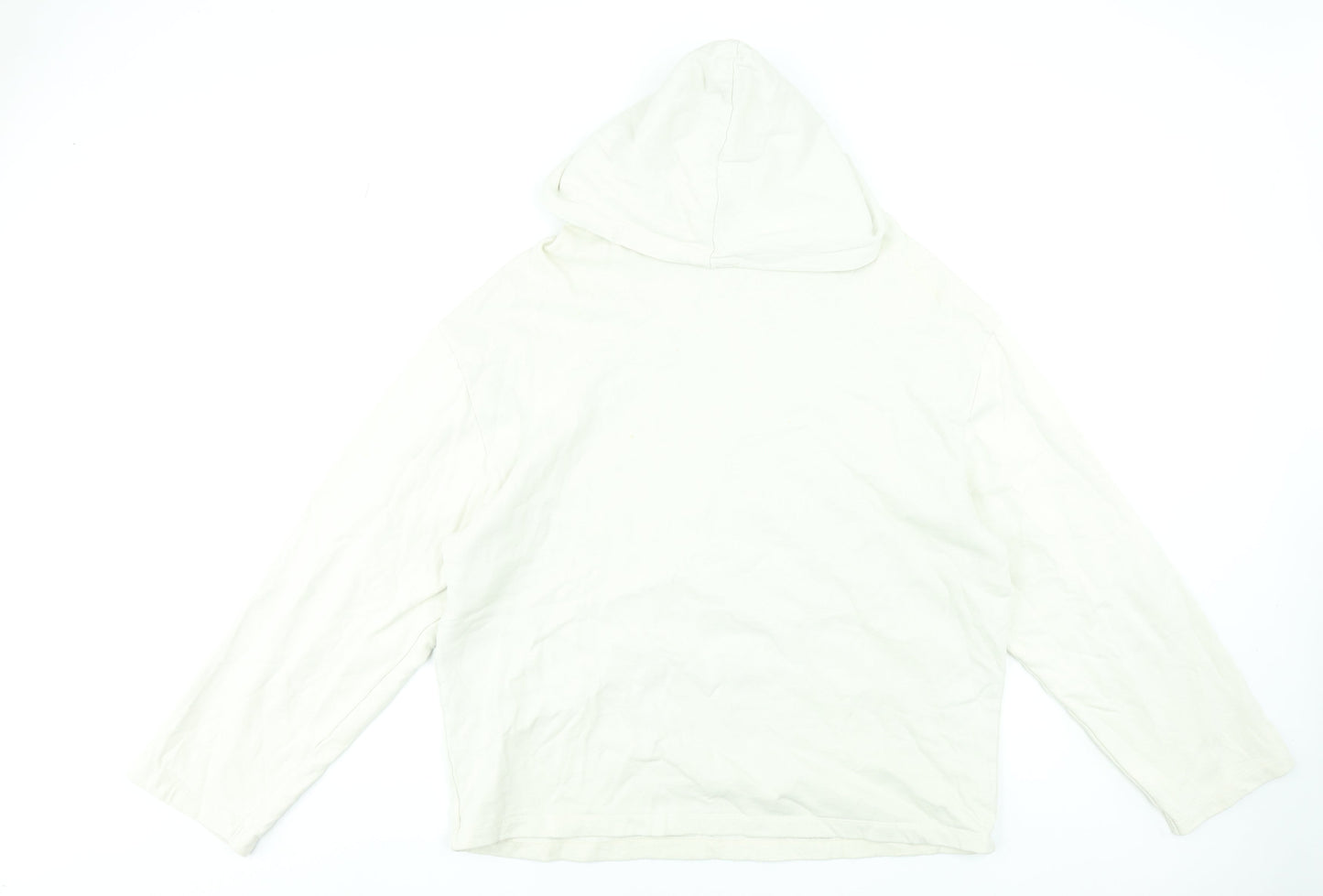 ASOS DESIGN Men’s Ivory Pullover Hoodie M Graphic Silver Lake USA