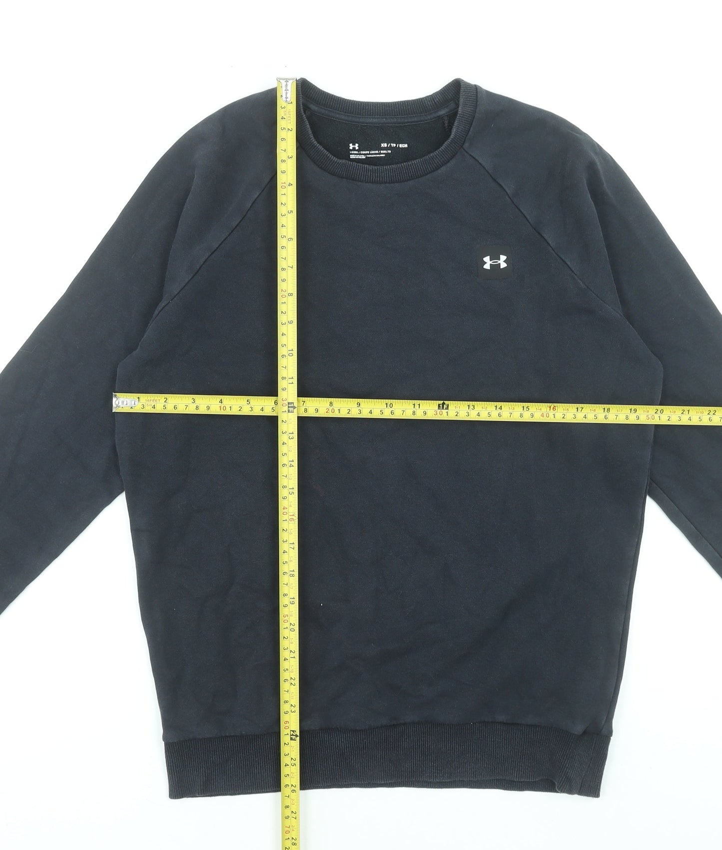 Mens UK XS Relaxed Under armour Black Pullover Sweatshirt