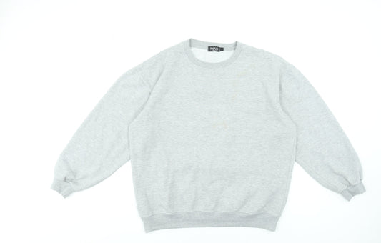 boohooMAN Men's Grey Sweatshirt Size S Regular Fit Crew Neck Pullover