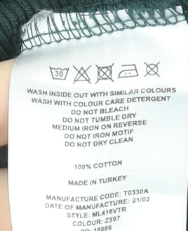 Lyle & Scott Men's Green 2XL Pullover Hoodie Cotton Logo Sweatshirt