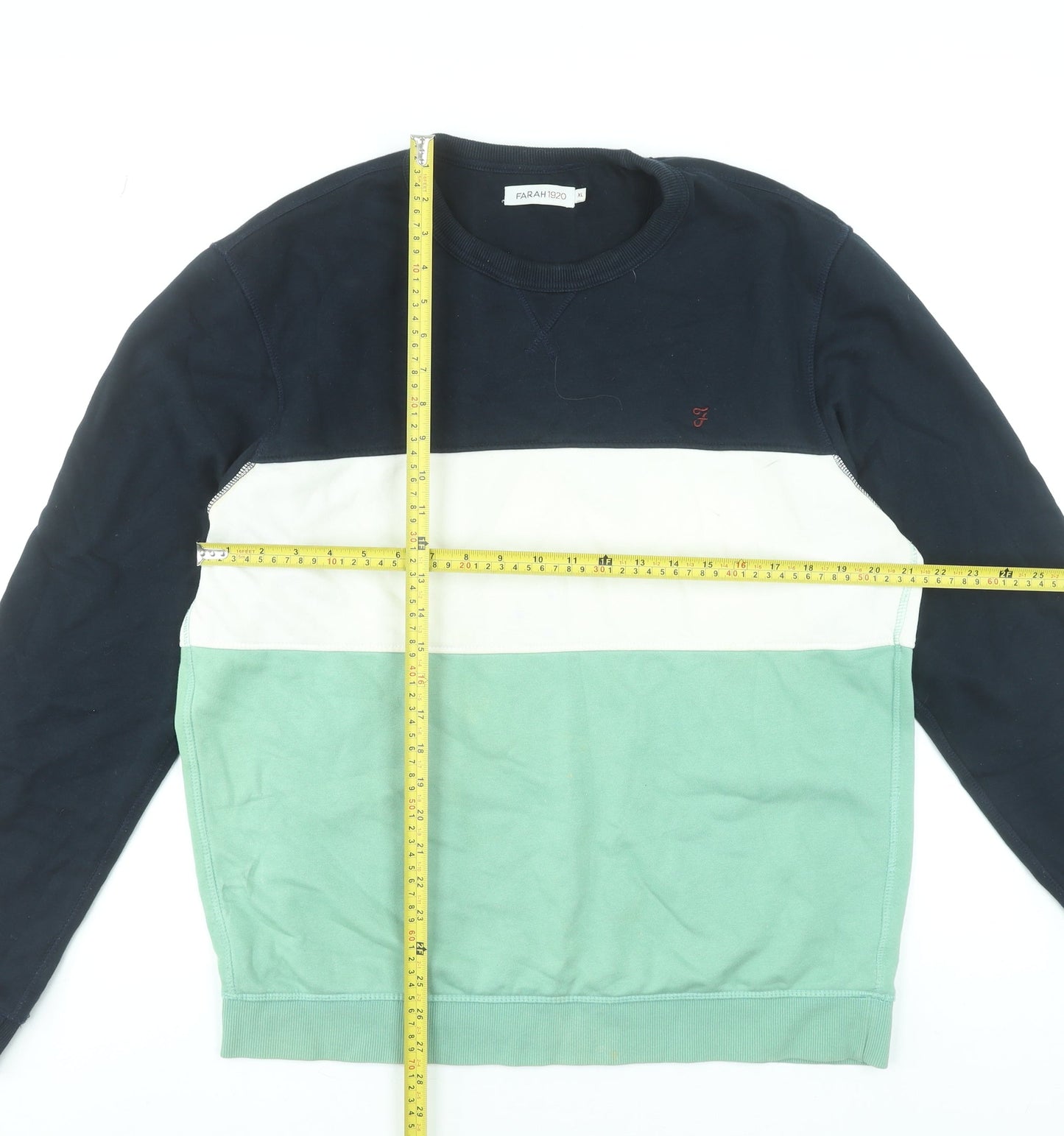 Mens UK XL Regular Farah Multicoloured Pullover Sweatshirt