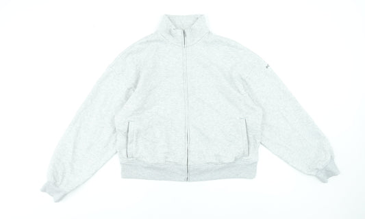 Columbia Women’s Grey Full Zip Sweatshirt Hoodie L Fleece Lined Casual