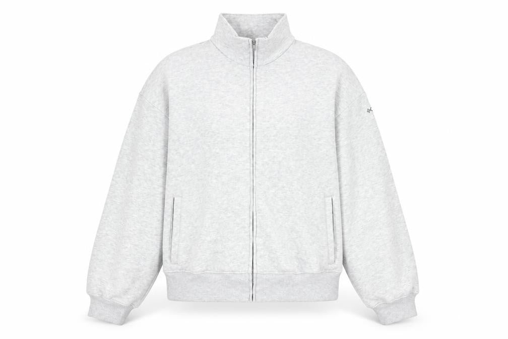 Womens UK L Regular Columbia Grey Full Zip Sweatshirt