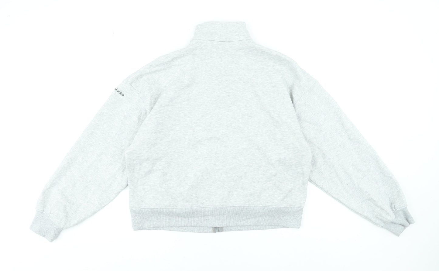 Womens UK L Regular Columbia Grey Full Zip Sweatshirt