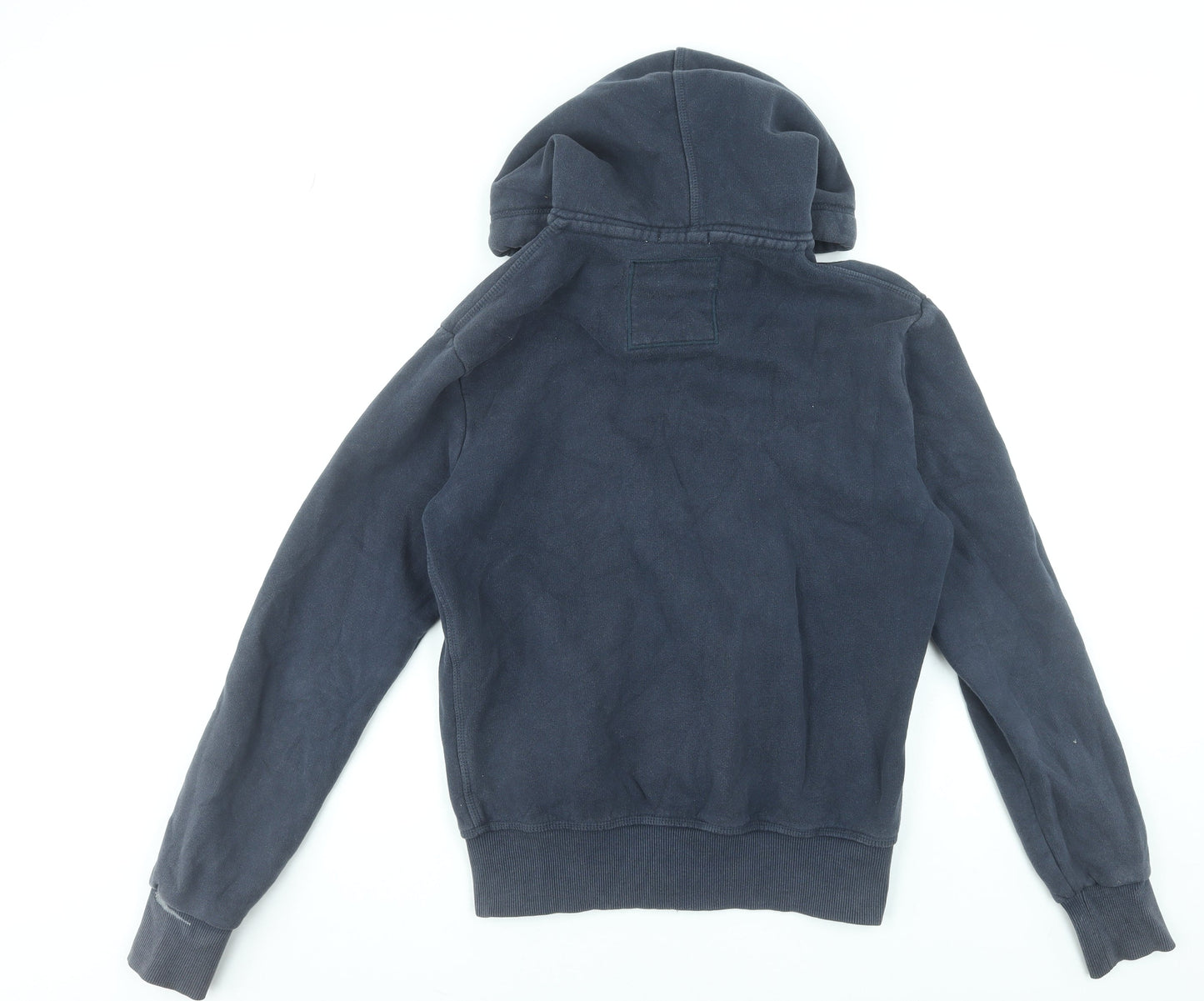 Superdry Men's Blue Full Zip Hoodie Medium Cotton Blend