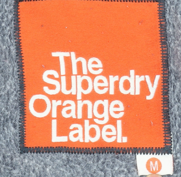 Superdry Men's Blue Full Zip Hoodie Medium Cotton Blend