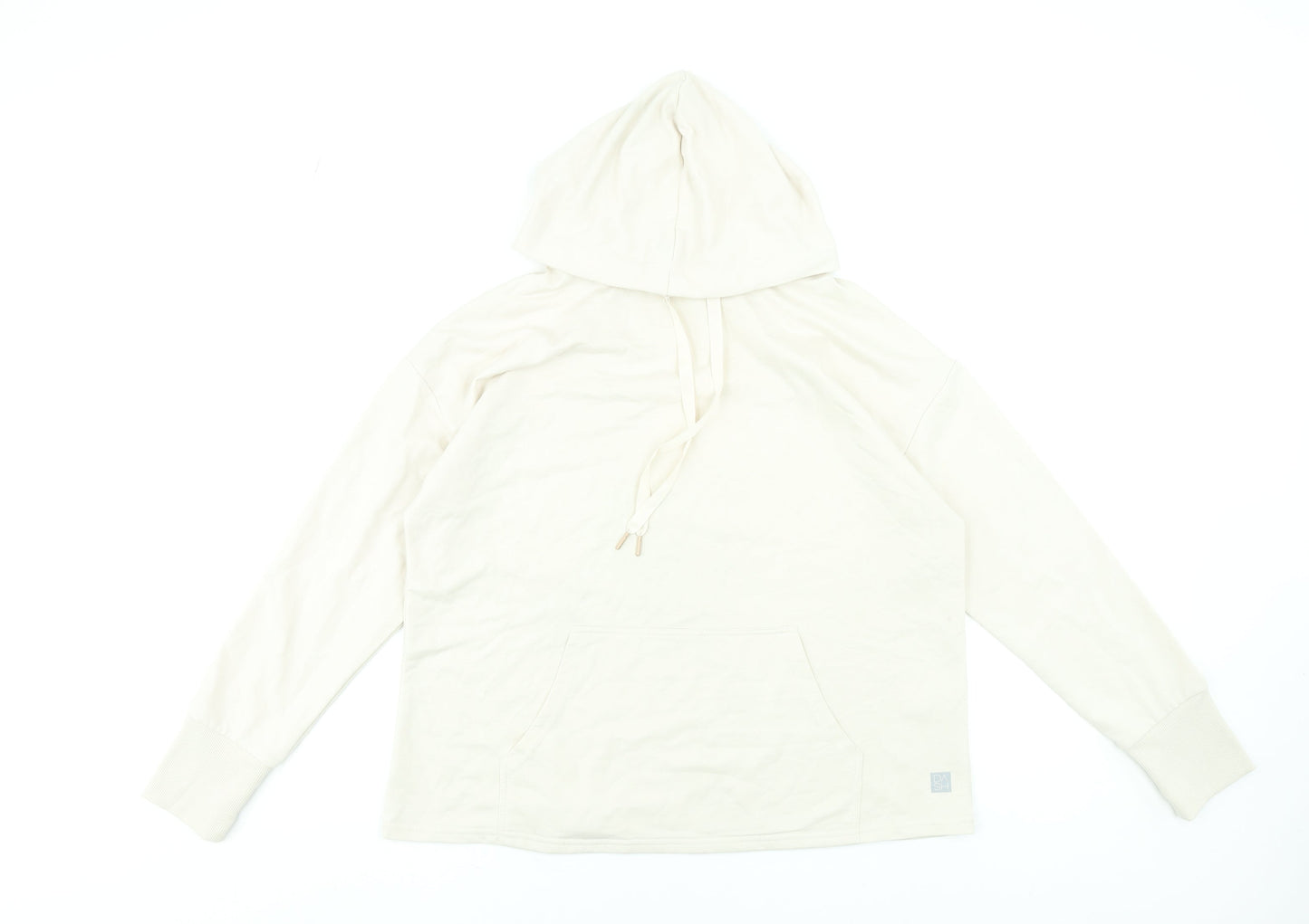 DASH Womens Beige Size 14 Pullover Hoodie Sweatshirt