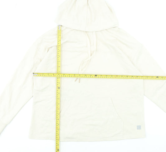 DASH Womens Beige Size 14 Pullover Hoodie Sweatshirt