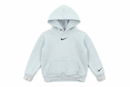 Nike Boys Grey Pullover Hoodie 134-140cm Cotton Logo Sportswear