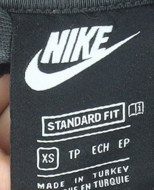 Nike Womens Black XS Pullover Hoodie 100% Cotton Standard Fit