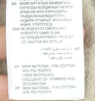 Adidas Originals Men's Beige Pullover Hoodie Size S Fleece Graphic