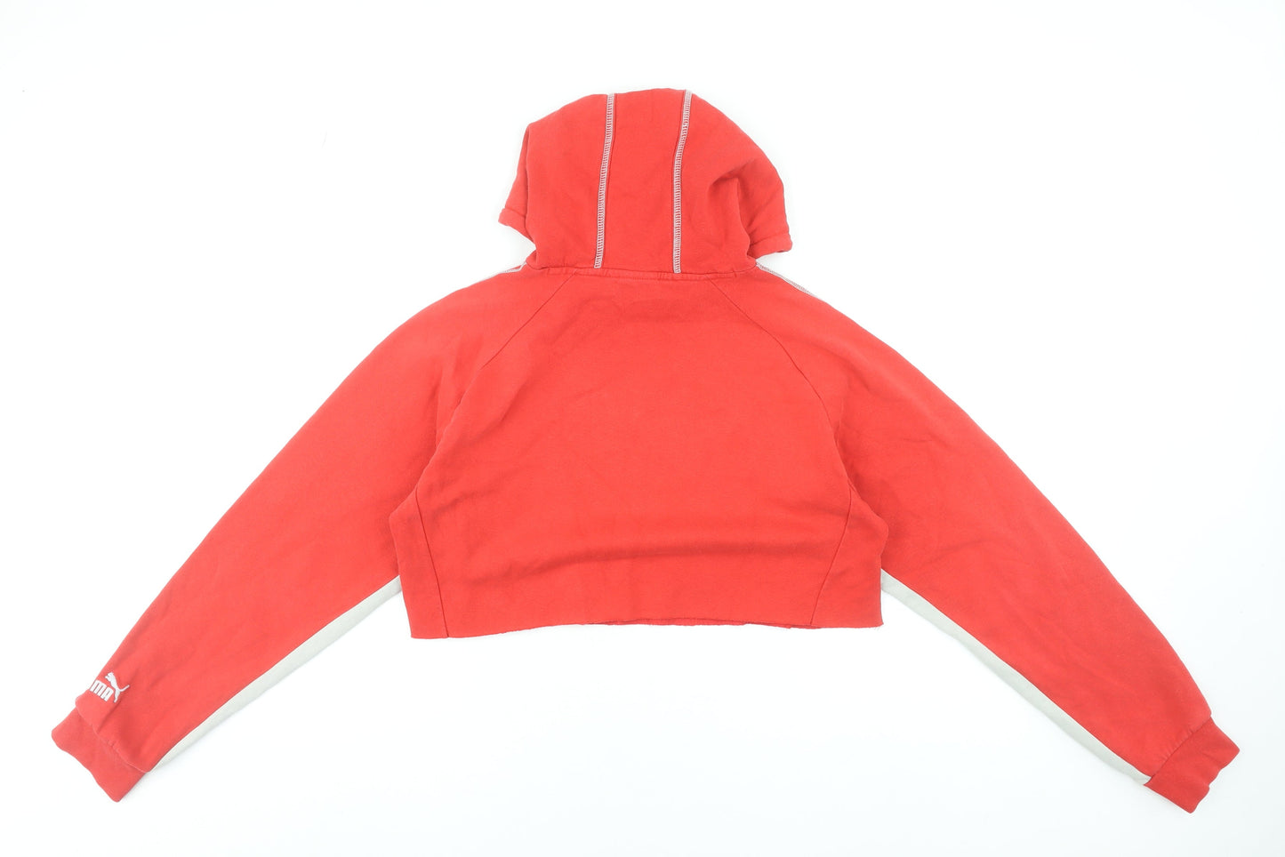 Womens UK 10 Regular PUMA Red Pullover Hoodie