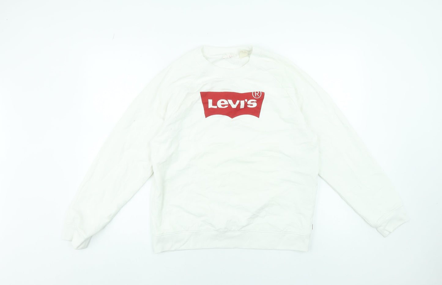 Womens UK M Regular Levi's White Pullover Sweatshirt