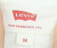 Womens UK M Regular Levi's White Pullover Sweatshirt