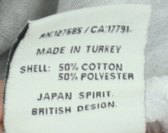 Superdry Mens Grey Racing Graphic Pullover Hoodie Size L